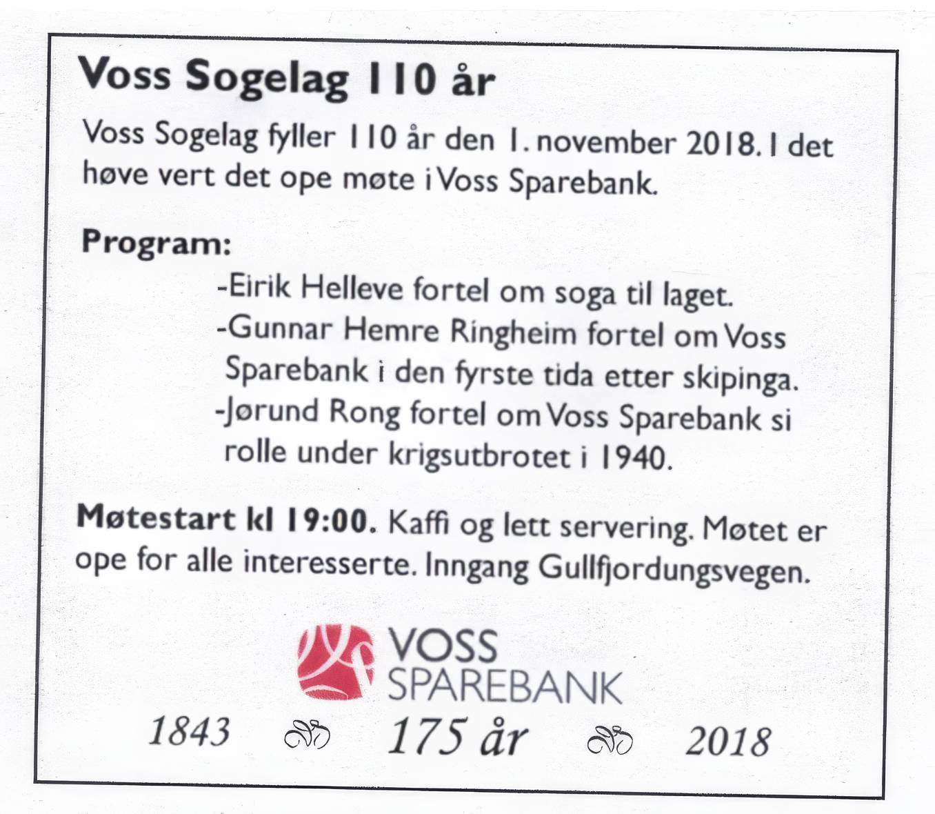 Bilete relatert til Voss ættesogelag:  